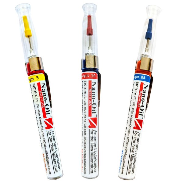 Nano-Oil Trio - All 3 Grades Kit: 5 CLP + 10 + 85 Weight - NanoLube Anti Friction Concentrate NLNA-5-10-85-8cc
