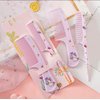 Girls Kids Cute Hair Comb Set, Portable Anti-Static Plastic Hairdressing Comb Hair Comb Gift (Purple unicorn)