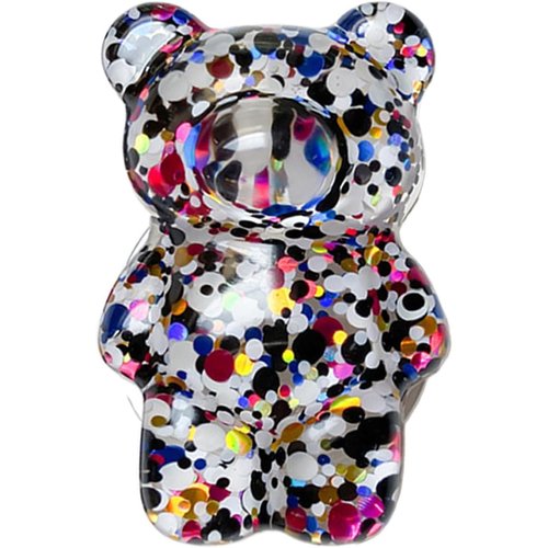 3 Pcs Mobile Phone Finger Holder Mobile Phone Finger Holder Cartoon Foldable Epoxy Sequins 3D Cute Bear Shaped Phone Grip Tok Folding Bracket for Desktop Mobile Mobile Phone Finger Stand（Multicolour）
