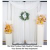 ShinyBeauty White Chiffon Curtain 2 Panels 2.4ft x 9ft Tulle Backdrop Curtains Window Voile Curtain Rod Pocket Elegant Curtains (29''x108'' 2 Panels, White)