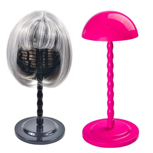 KDOSP Plastic Wig Stand Hair Accessories Portable Foldable Wig Hat Holder Support Display Stand (Red)