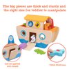 TOOKYLAND Wooden Noah's Ark Toys for Kids, Animal Shape Sorter Toys, Bible Story Toys Baptism Gifts for Girls and Boys, Montessori Toys for 2 3 4 Year Old