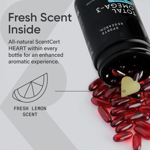 Sports Research Total Omega-3 Fish Oil from Wild Sockeye Salmon, Alaskan Pollock, Antarctic Krill, Astaxanthin + Phospholipids & Wax Esters for Absorption | 960mg of EPA & DHA (120 Softgels)