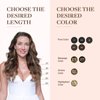 GOO GOO Clip in Hair Extensions Real Human Hair, 18inch 110g 7Pcs, 4/27/4 Balayage Chocolate Brown to Caramel Blonde, Remy Human Hair Extensions Clip ins for Women, Natural Human Hair