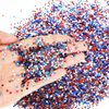 WRBAJIS 4th of July Nail Art Glitter Stars Nail Sequins 3D Holographic Nail Flakes Red Blue Gold Silver Nail Accessories for Women Girls Acrylic Nails Makeup Nail Decoration DIY Supplies 12 Grids