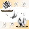Lash Clusters 168Pcs Cluster Lashes D Curl Lash Clusters Mix 8-16mm Individual Eyelashes Clusters Wispy DIY Eyelash Extension Thin Band Soft to Use at Home (0.07D-D-Mix8-16)