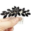 BETITETO Bridal Crystal Hair Piece Rhinestone Wedding Small Hair Comb Accessories for Women Girls (Black)