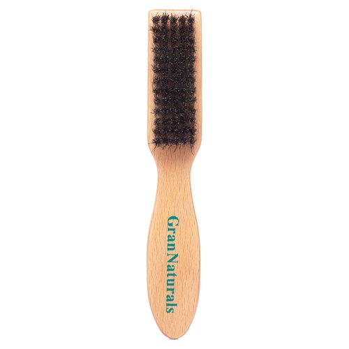 GranNaturals Barber Brush for Fades and Clipper Brush Cleaning - Boar Bristle Salon & Barber Accessory for Fades, Cut Hair, Blades, Climbing & Bouldering