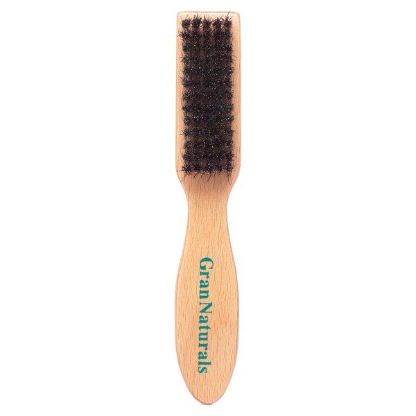 GranNaturals Barber Brush for Fades and Clipper Brush Cleaning - Boar Bristle Salon & Barber Accessory for Fades, Cut Hair, Blades, Climbing & Bouldering