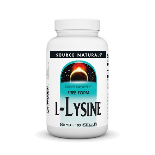 Source Naturals L-Lysine Free Form -Amino Acid Supplement Supports Energy Formation & Collagen - 100 Capsules