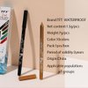 GHFCZOO 2pcs Sharpenable Gel Eyeliner Pencil, Waterproof Smudge-Proof Long Lasting Eye Liner Pen, Smooth Multi-Use Eye Makeup (03 Nude, 2pcs)