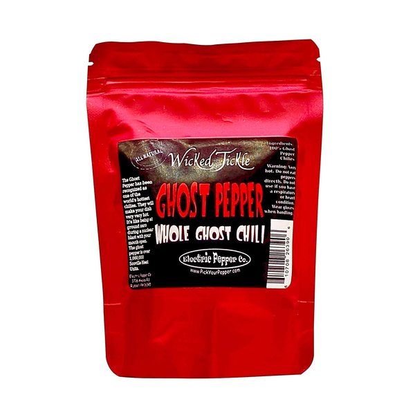 5 Whole Ghost Pepper Dried Intact Seed Pods +2 Free Super Hot Wicked Tickle
