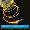 PATIKIL 3mm 1m PMMA Side Glow Fiber Optic Cable Kit, with LED Aluminum Illuminator 12V 1.5W Guide Light Source Decoration for Home DIY Lighting, Yellow