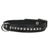 Dogs My Love Rhinestone Genuine Leather Dog Collar (Black, 9.5"-11" Neck)