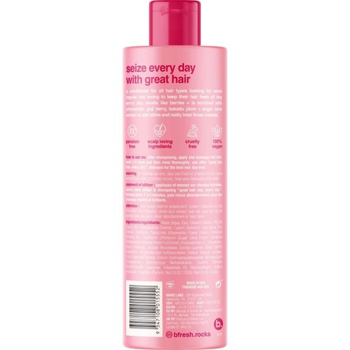 b.fresh Daily Care Conditioner | Good Hair Day. Everyday. - Daily Conditioning for All Hair Types, Enriched with Chamomile + Sugar Cane Extract for Shine, 12 Fl Oz