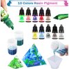 Resin Mold Kit for Beginners - 125pcs with Sphere, Pyramid, Earring Necklace Molds and Epoxy Resin Supplies/Resin Ink/Dried Flowers for Epoxy Resin Making
