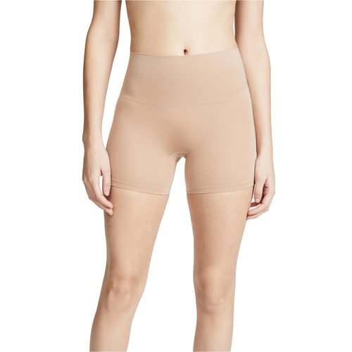 Yummie Women's Ultralight Seamless Shapewear Short, Almond, 1X/2X