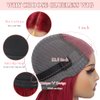 OBHD 99J Burgundy Lace Front Wigs Human Hair Bob Wig Human Hair Glueless Wigs Human Hair Pre Plucked Pre Cut 12 Inch 5x5 HD Wear and Go Glueless Wig 180% Density Bob Wigs for Black Women