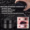 2-Pack Activated Charcoal Teeth Whitening Powder Natural Coconut Teeth Whitener with Bamboo Brush