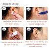 HERMOSA 2 Pack Ear Piercing Gun Earring Disposable Ear Stud Gun Sterile No Pain Ear Piercing Gun (Silver)