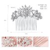Hapibuy Crystal Bridal Wedding Hair Comb Silver Wedding Headpiece Hair Clip For Bride and Bridesmaid