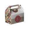 Hammont Paper Treat Boxes - (10 Pack) - Party Favors Treat Container Cookie Boxes Cute Designs Perfect for Parties and Celebrations 6.25" x 3.75" x 3.5" (Sweet Donuts)