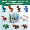 Yerloa 8pcs Dinosaur Toys for Kids 3-5 5-7 4-6, Dinosaur Take Apart Toys for Boys 3 4 5 6 7 8 Year Old Toddler Christmas Birthday Gifts Dino Building Kit Construction Building Toys with Electric Drill