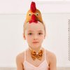 WRITWAA 1Pc Chicken Hair Hoop, Easter Headbands Cartoon Rooster Hair Bands for Halloween Decorations, Animals Ears Headdress Cute Headbands for Cosplay Party, Brown