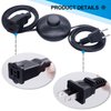 Twidec/Foot Switch Floor Black Foot Pedal Push Switch Round Inline Lamp Light On-Off Control Foot Switch 3A 125VAC with 5.9FT 16AWG 2-Prong Polarized Extension Cord N-012-1.8MX