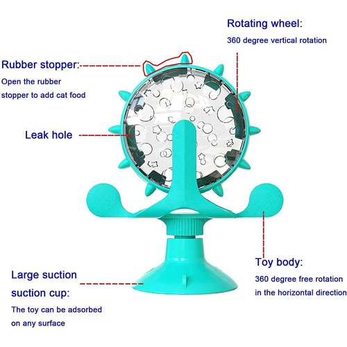 Enochainchin Small Animal Treat Ball Toy, 360° Rotating Hedgehog Toys with Suction Cup, Hedgehog Enrichment Toys, Hedgehog Supplies, Hedgehog Cage Toys, Rat Enrichment Toys, Hamster Toys