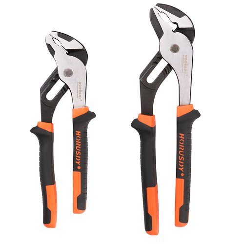 HORUSDY 2-Pliers Groove Joint pliers Set, 8 & 10-Inch Adjustable Water Pump Pliers