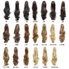 LYRICAL HAIR Synthetic Claw Ponytail Hairpieces For White Women 22" Long Curly Messy Wavy Jaw Clip In Pony Tail Hair Extension (R24B Pale Golden Blonde)