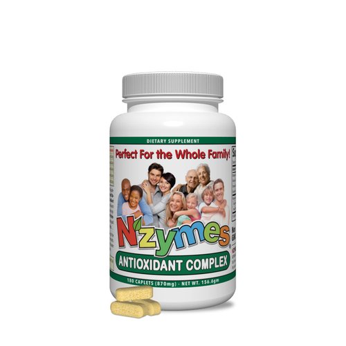 Nzymes® Antioxidant Complex for People. Powerful Antioxidant Supplement, Vitamin C, Vitamin E, Vitamin A, Selenium, Live Sprouted Enzymes. 180 Count - Made in The USA