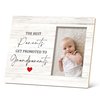 SRADMO Grandparents Picture Frames,Grandkids Photo Frame,The Best Parents Get Promoted To Grandparents Picture Frame,Baby Grandpa Grandma Photo Frame 8x10,Grandparents Baby Announcement Gifts（White-2）