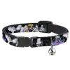 Cat Collar Breakaway Villains Hexing Princess Scenes Color Black White 8 to 12 Inches 0.5 Inch Wide