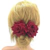 1 Piece Artifical Rose Flower Hair Clip Rose Flower Bridal Hair Side Comb Wedding Flower Hair Accessories Hair Combs Side Headpiece for Women Bridal Wedding Veil Beach Party, White