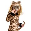 Halloween Cat Cosplay Accessories Set Cat Ear Headband with leopard print Masquerade mask for Women Halloween Cat Costume accessory for Women Party Costume
