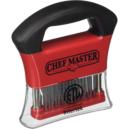 Meat Tenderizer Tool, Stainless Steel Ultra Sharp Needle Blade, Ideal for Beef, Chicken, Turkey, Pork, Steak, Kitchen Cooking Gadgets Essentials, Best for Marinade, Roasting & Grilling by Chef Master