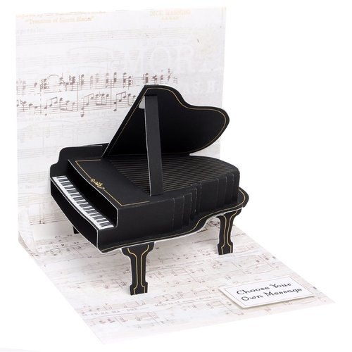 Up With Paper Everyday Pop-Up Greeting Card, 5-1/4" x 5-1/4", Baby Grand Piano