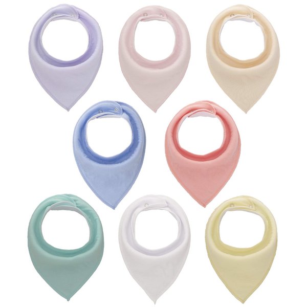 Maiwa Bandana Snap Drool Bibs for Baby Girls for Drooling eating Teething for 8 Pack