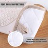 Long Silicone Oven Mitts with Non-Slip Grip, 13.2'' Heat Resistant Flexible Oven Glove Set Hot Mitts with Soft Cotton Lining for Cooking, Baking, and Grilling (Milky White)