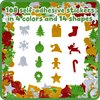 READY 2 LEARN Glitter Foam Stickers - Christmas Shapes - Pack of 168 - Self-Adhesive Stickers for Kids - Glitter Stickers for Holiday Crafting