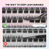 GAQQI Wispy Lash Clusters 10-14mm Natural Cluster Lashes 120pcs, Upgrade 0.02mm Super Thin Fiber Velvet Eyelash Clusters C Curl Individual Lashes, DIY Cluster Eyelash Extensions at Home (Crown）