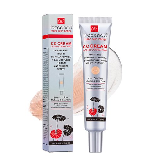 Color Correcting CC Cream, Hydrating CC Cream Foundation with Centella Asiatica Multi-Purpose Pre (02 LIGHT, 1.5 OZ)
