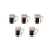 COMPACTINI Miniature Model 1:12 Scale Set Dollhouse Accessories Beverage Beer Bottle Miniature Mug/Ice Cube/Bucket (Dark Beer Mug 5P)