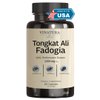 Tongkat Ali Fadogia Agrestis - 1200mg, Enhanced with Nitric Oxide Booster Supplement, Longjack Tongkat Ali for Men, *USA Made and Tested*, 60 Capsules