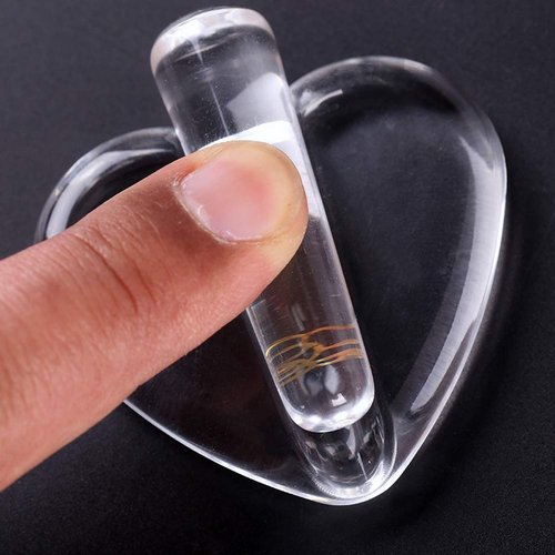 1 Set Acrylic Professional Embossed Mold Nail Art Tools Heart Shape Nail Art Equipments Metal Frame Bending Curve Shaping Press Tools for Nail Salon and Home Nail Art Decors Design, Clear