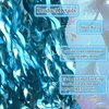 Wavy Tinsel Foil Fringe Curtains 3 pcs Teal Blue Backdrop for Mermaid Birthday,Under The Sea Party,Baby Shark Birthday Decorations(3.2 ft x 6.6 ft)