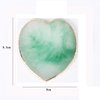 AKOAK 1 Pack Nail Heart Shape Resin Palette Agate Golden Edge Palette Crystal Edge Shooting Prop Palette Works Display Board Tools (Green)