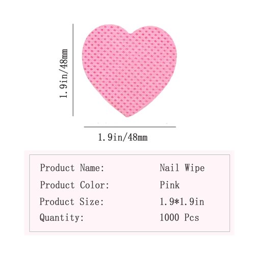 1000 PCS Lint Free Nail Wipes, Lash Glue Wipes Eyelash Extension Glue Wipes, Nail Polish Remover Wipes for Lash Extension Supplies, Nail Wipes for Gel Nail Polish Remover,Lash Glue Cleaning Pads, Pink